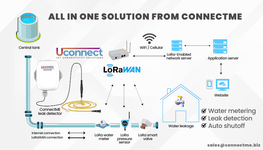 LoRaWAN Wireless Water Detection Sensor